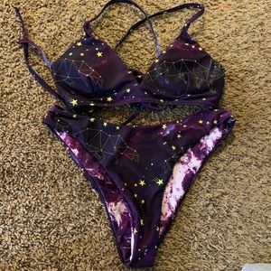 Galaxy Print Reversible bikini